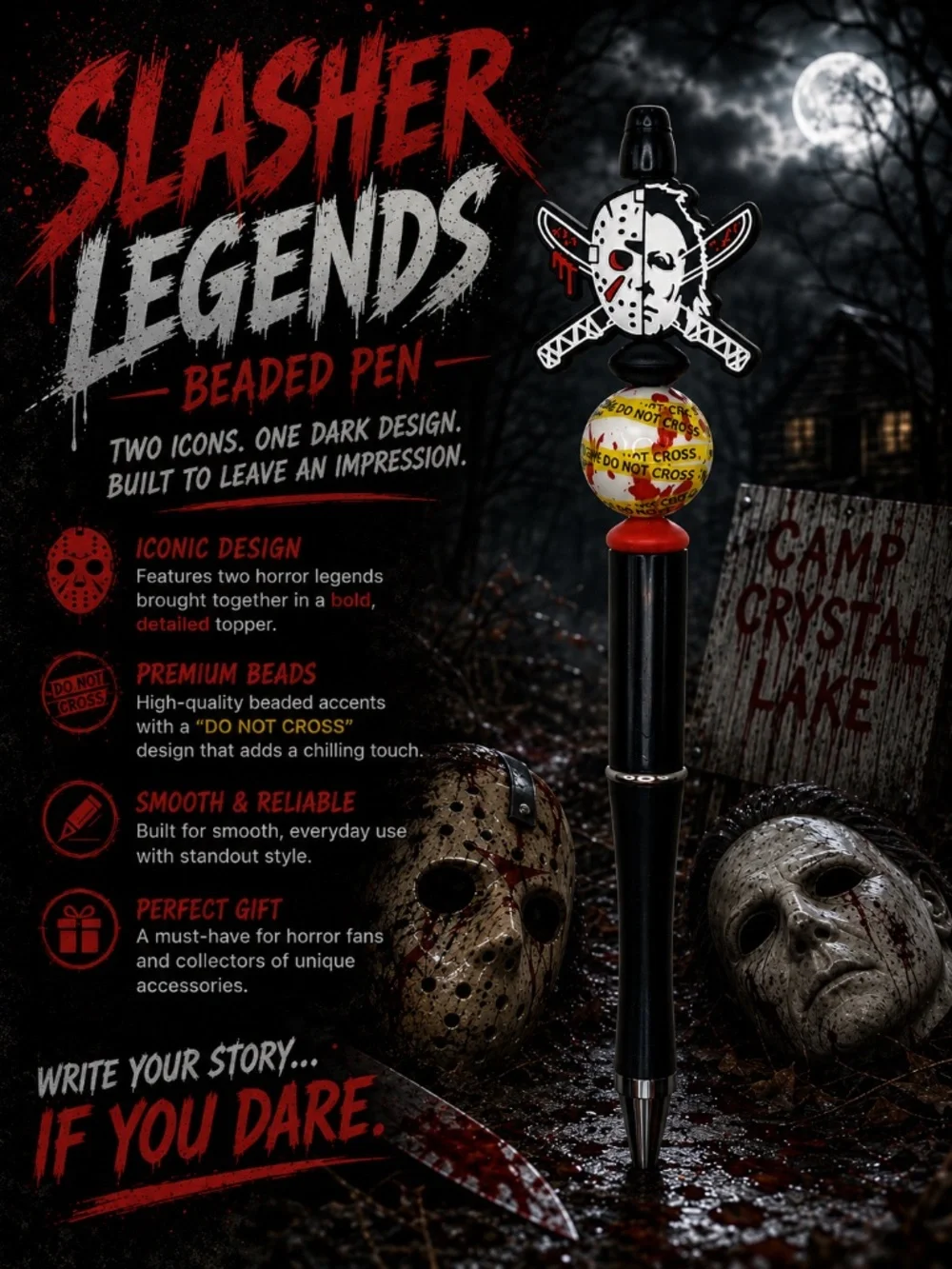 Slasher Legends Beaded Pen
